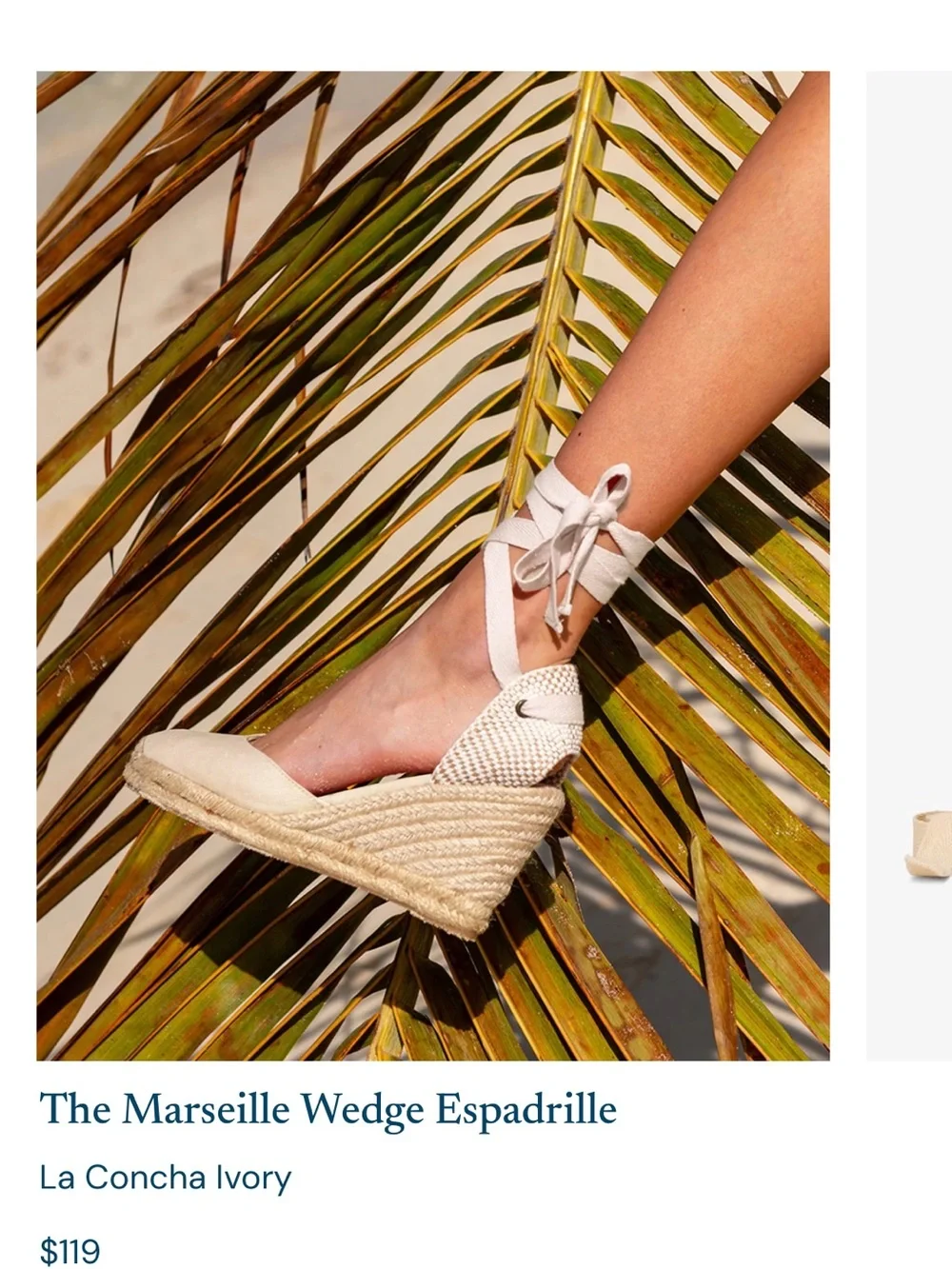Soludos Cream Canvas Espadrille Wrap Wedge Sandals